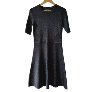 Banana Republic Black Metallic Sweater Dress